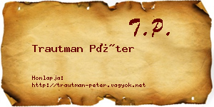 Trautman Péter névjegykártya