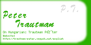 peter trautman business card